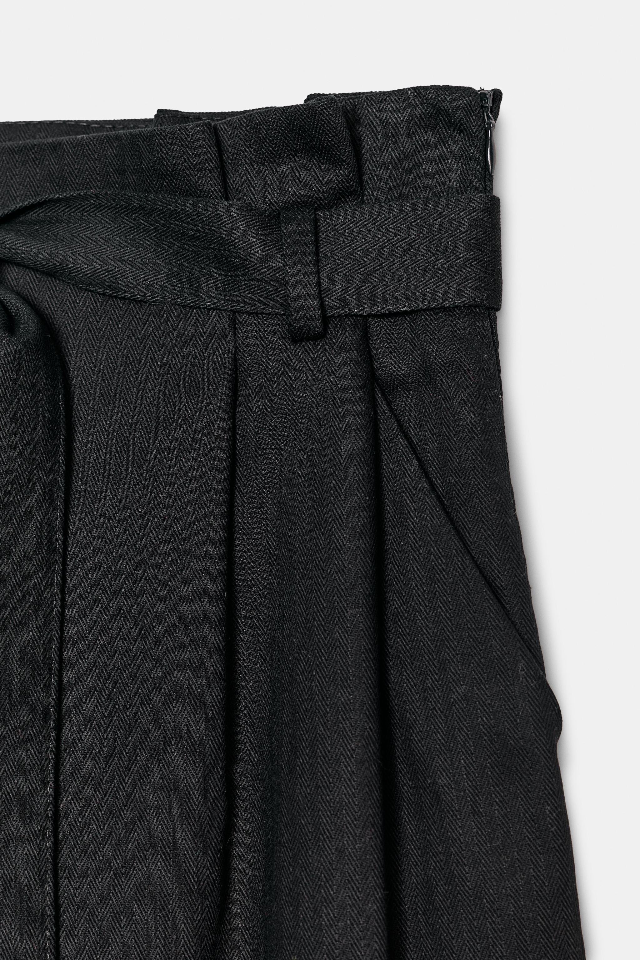 PANTALON PAPERBAG AVEC CEINTURE